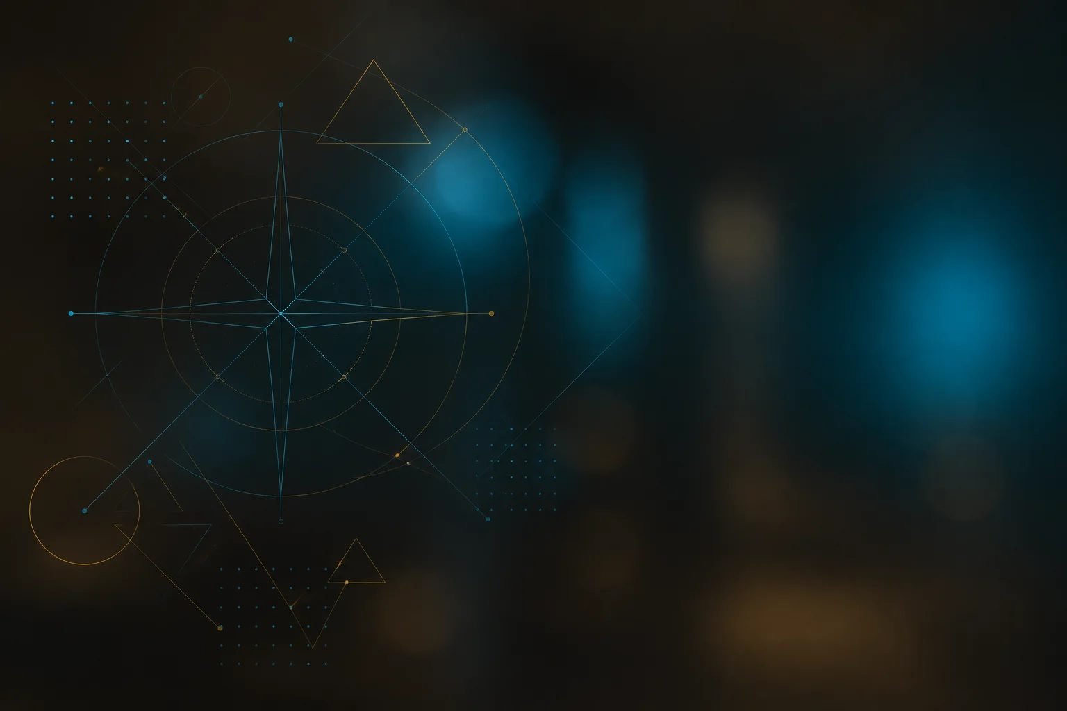 Abstract compass motif representing Imbue Horizon's cross-sector reach